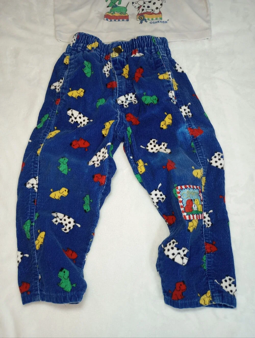 Oshkosh B'gosh Kennel Club Diggity Dog Show Outfit Corduroy Pants Retro 80s Vtg